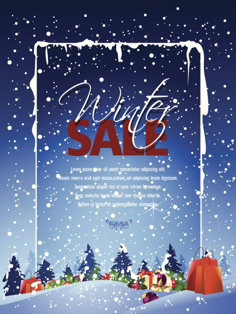 冬季促销促销背景图片下载