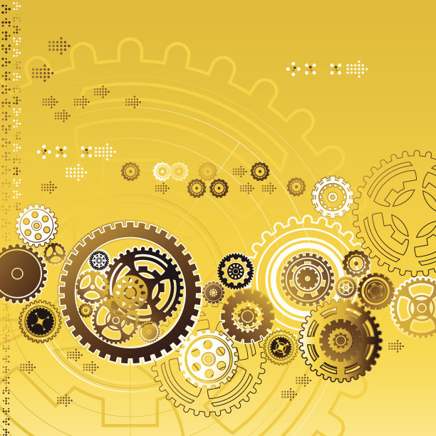 金色齿轮背景图片下载