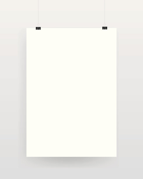 空白模板的一张纸在墙上图片下载