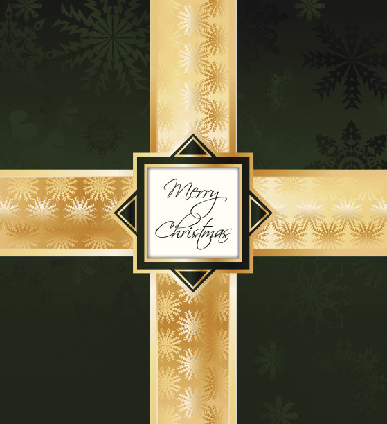 绿色圣诞背景。向量图片下载