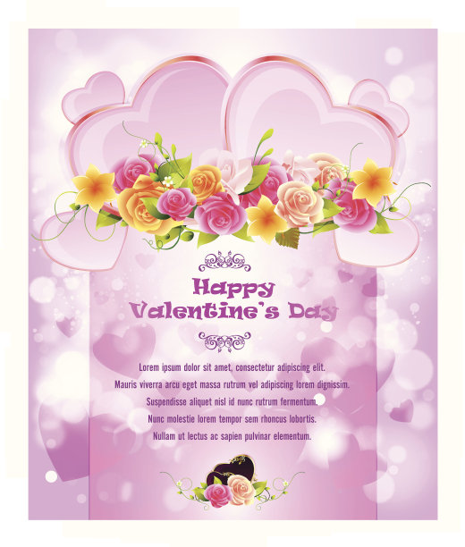 情人节背景与复制空间图片下载