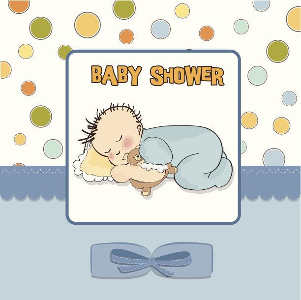 婴儿送礼卡和小男孩图片下载