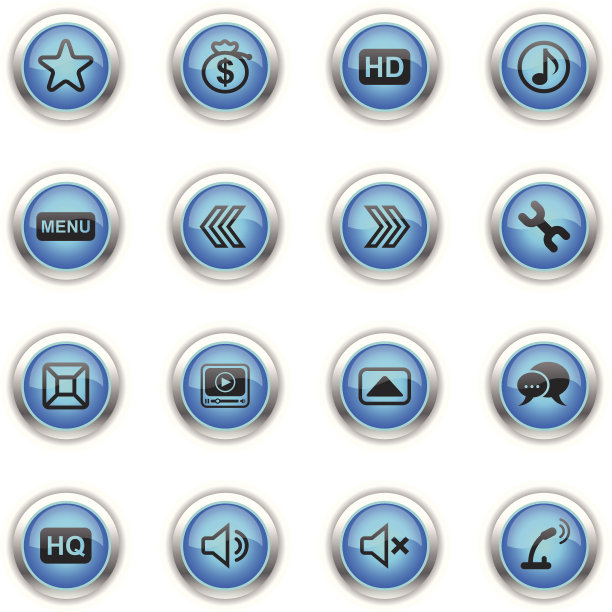 蓝色图标 - iPlayer界面图片下载