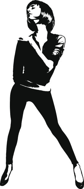 感性的女人站图片下载