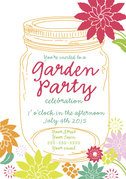 春季游园会邀请橙罐设计模板图片下载