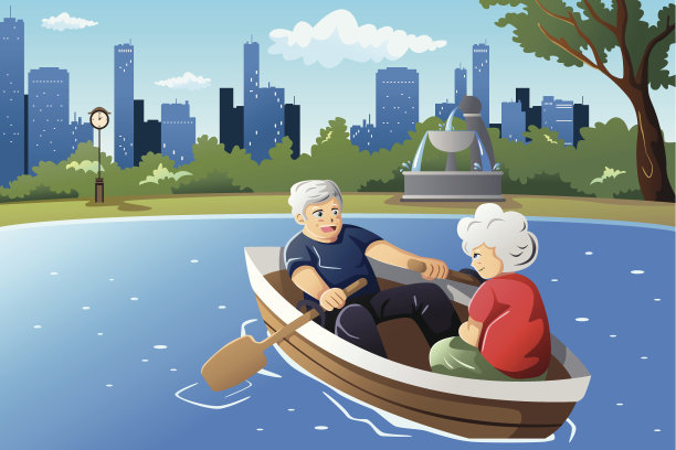 一对老年夫妇正在享受退休生活图片下载