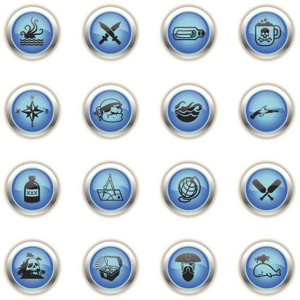 蓝色图标-海盗图片下载