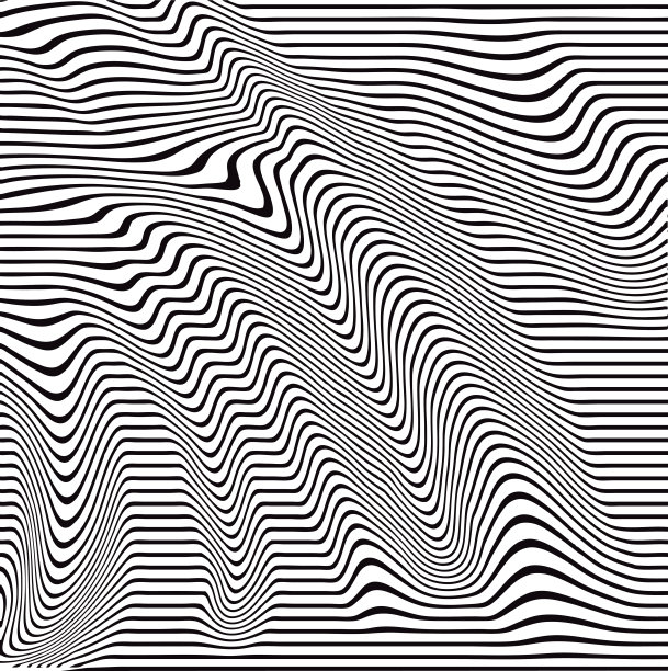 波普艺术波浪线条的半色调图案图片下载