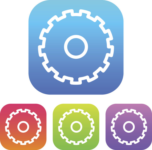 超轻界面齿轮图标图片下载