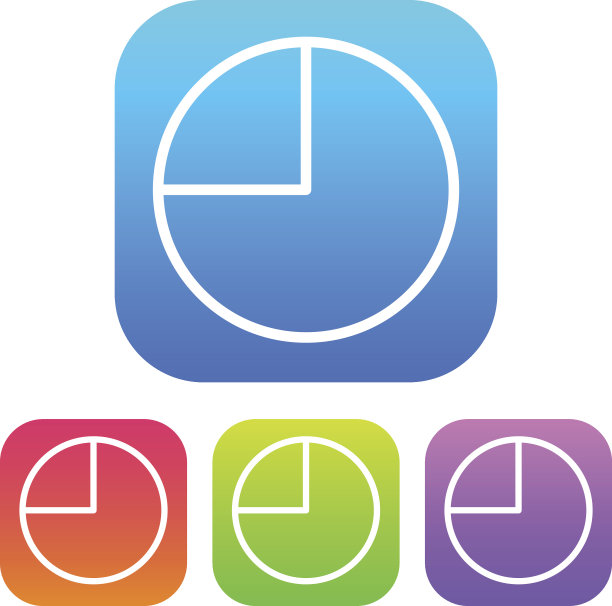 超轻界面饼图图标图片下载