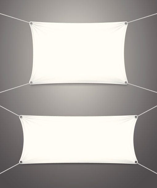 两个空白的白色横幅与copyspace图片下载