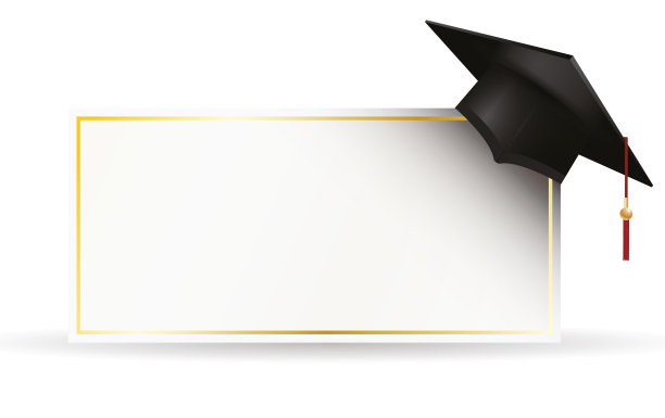 带空白标志的毕业帽图片下载