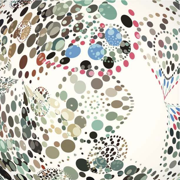 抽象的彩色圆点花纹与灰色背景图片下载