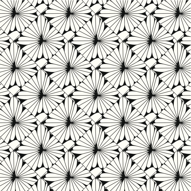 抽象的黑白花卉图案背景图片下载