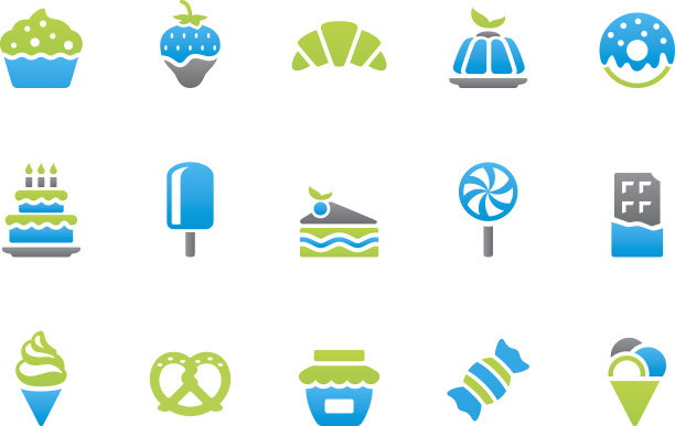 邮票的图标-甜食图片下载