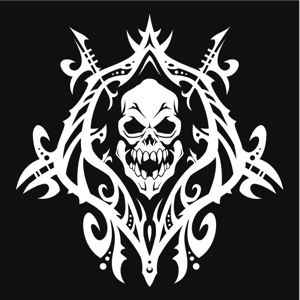 邪恶骷髅在画面中图片下载