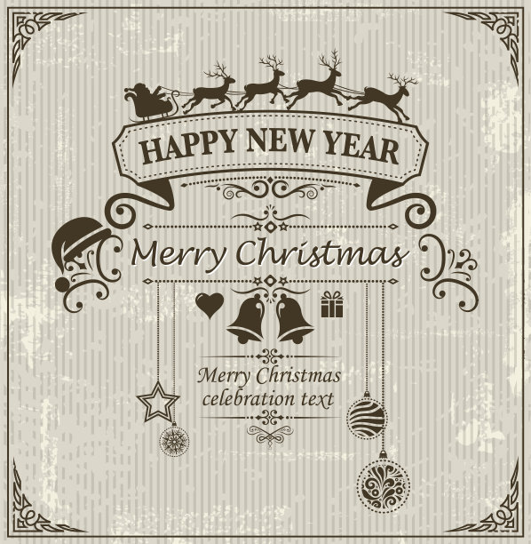 古老的圣诞祝福图片下载