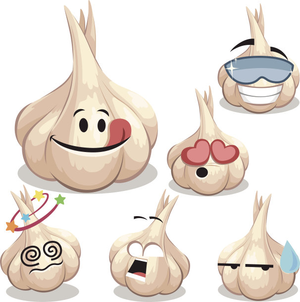 大蒜卡通套装A图片下载