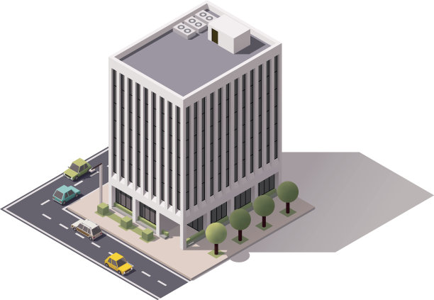 向量等距建筑图片下载