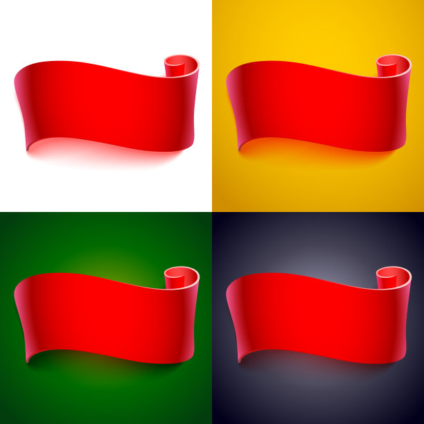 现实的向量丝带图片下载