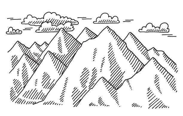 田园诗山水画图片下载