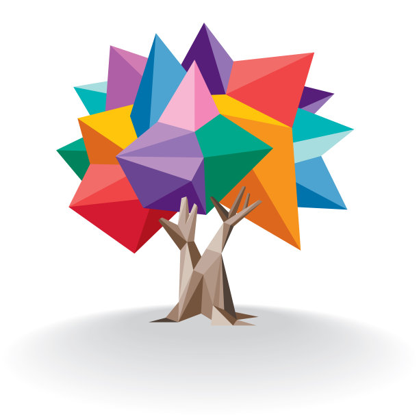 彩色水晶树图片下载