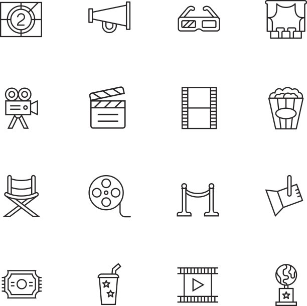 电影和电影图标-光图片下载