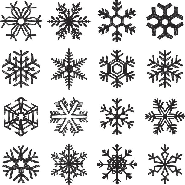 手绘雪花图片下载