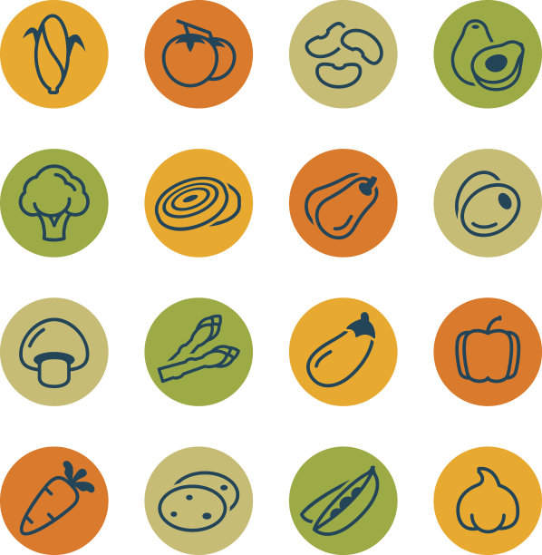 蔬菜圆图标图片下载