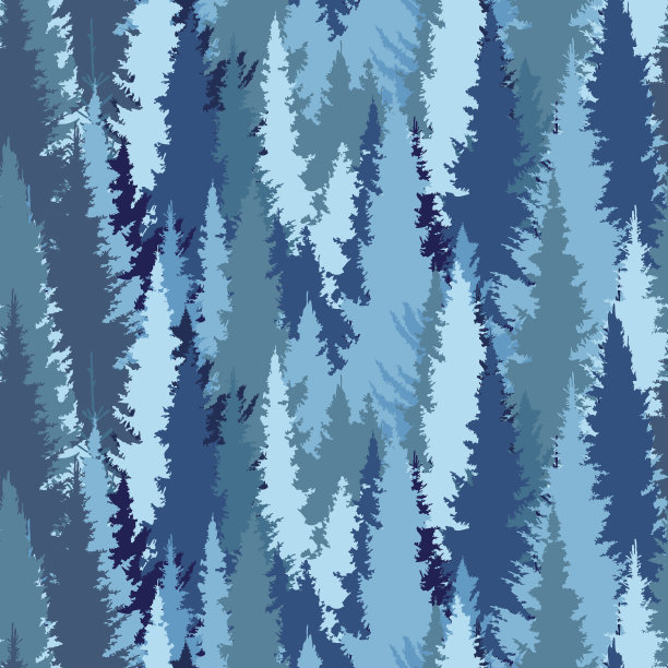 冬冷杉无缝图案图片下载