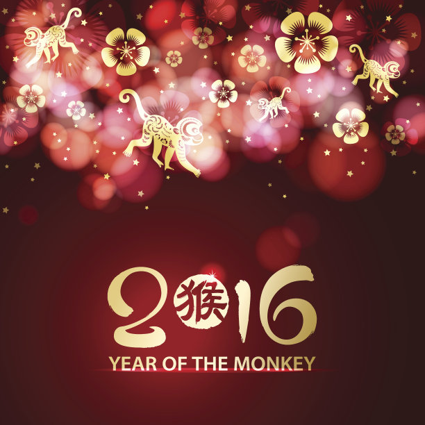 2016猴年装饰背景图片下载