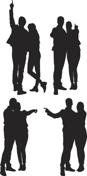 不同动作中的情侣图片下载