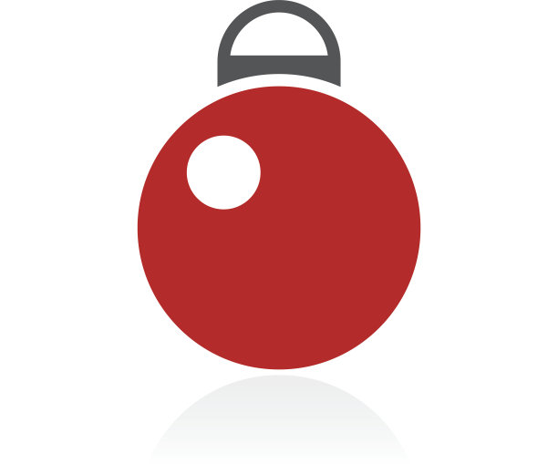 白色背景上的圣诞装饰图标-彩色系列图片下载