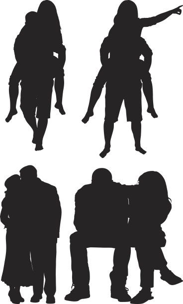 不同动作中的情侣图片下载