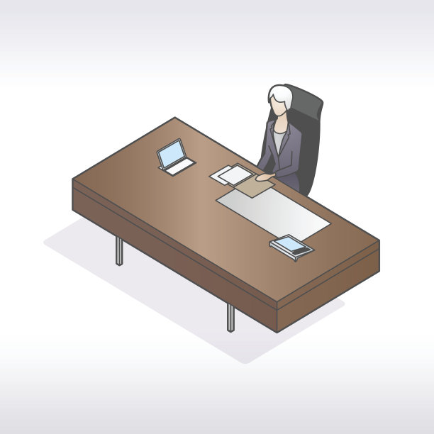办公桌旁的女人图片下载