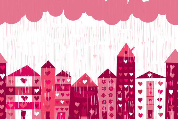 无缝城市下的爱情雨图片下载