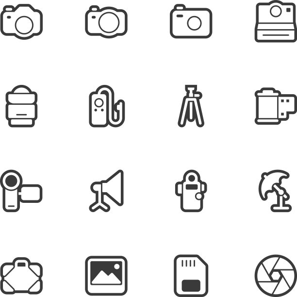 摄影图标-规则轮廓图片下载