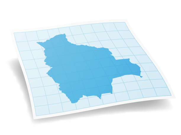 玻利维亚地图孤立在白色背景图片下载