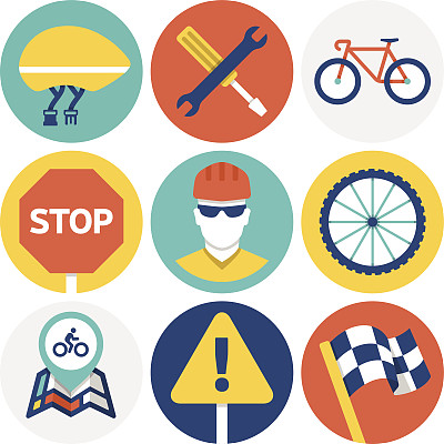 骑单车的标志和符号图片下载
