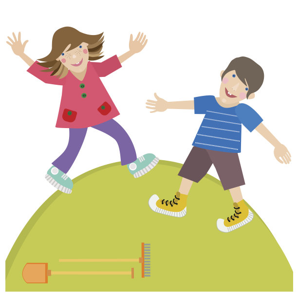 夏天，快乐奔跑的孩子们图片下载