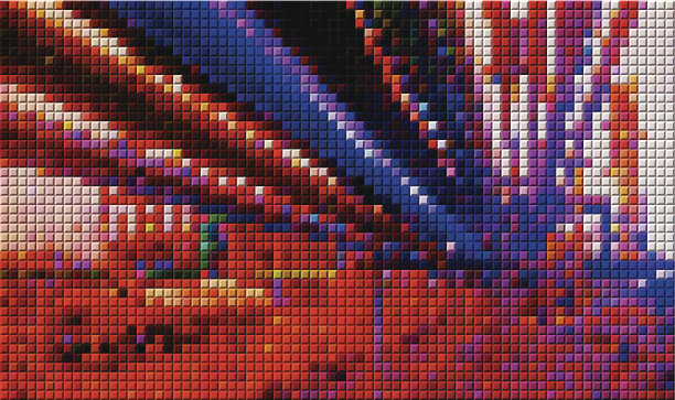 摘要彩色马赛克检查工业流水线图案背景图片下载