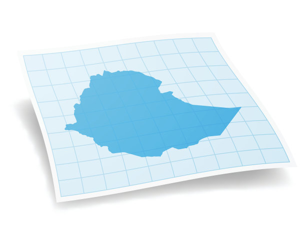 埃塞俄比亚地图孤立在白色背景图片下载