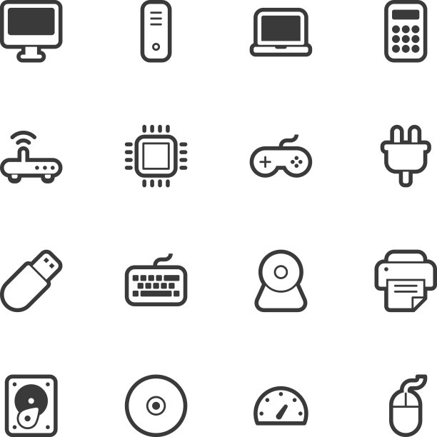 计算机图标-常规轮廓图片下载