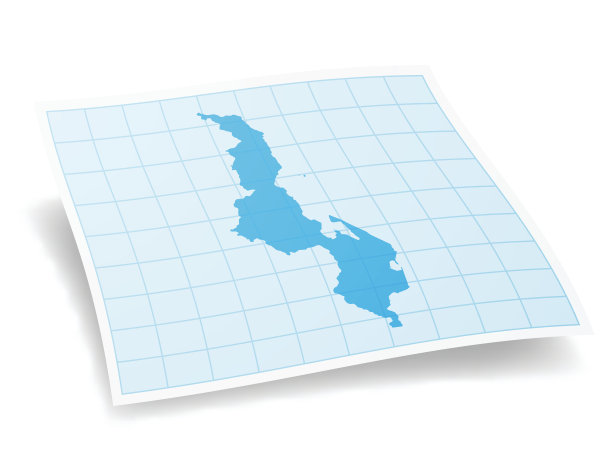 马拉维地图孤立的白色背景图片下载