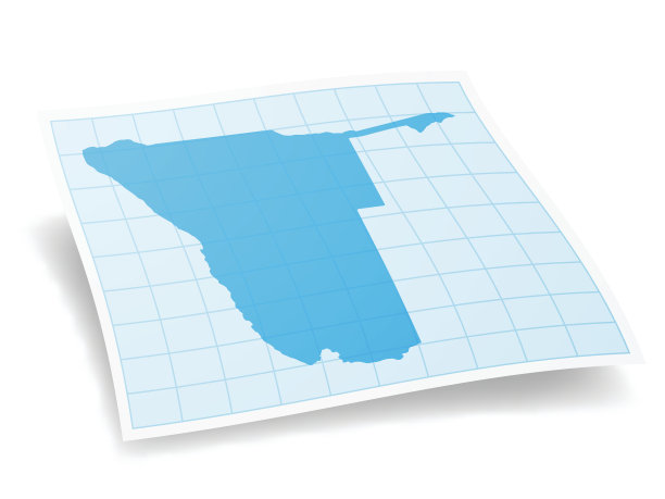 纳米比亚地图孤立在白色背景图片下载