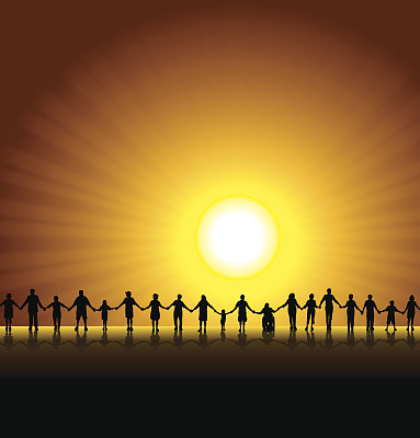 手牵手——健康生活方式背景图片下载