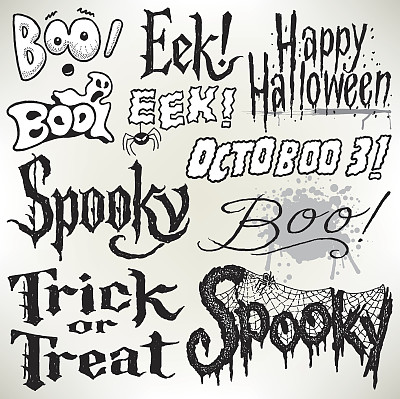 万圣节快乐，不给糖就捣蛋，波，幽灵，Eek!图片下载