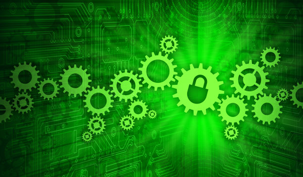 电路齿轮和锁素材图片