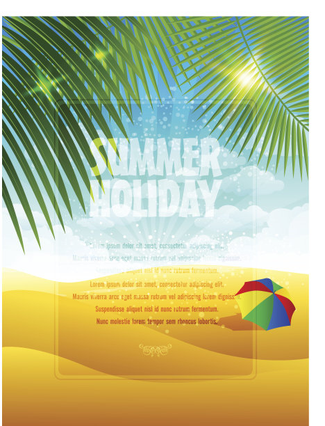 假日背景-热带海滩图片下载