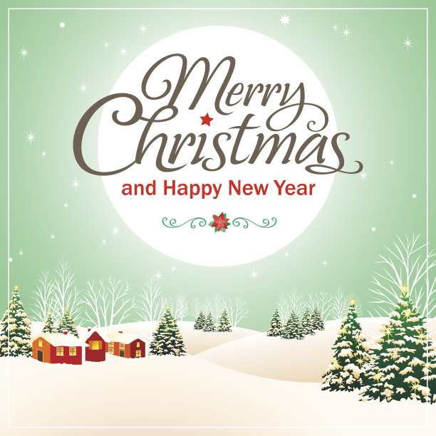 圣诞村宁静的场景图片下载